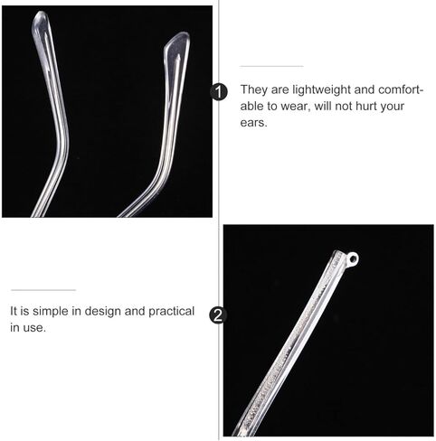 أذرع استبدال النظارات المعدنية مع البراغي وأدوات التثبيت ، مجموعة إصلاح النظارات للنظارات الشمسية للنظارات (زوج واحد ، شفاف) in Kuwait