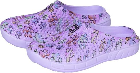 Rainbow Paw Clogs Lightweight Slip On Breathable EVA Water Friendly Quick Dry Durable Animal Lover Shoes Gifts for Women Mom Ladies in Saudi Arabia
