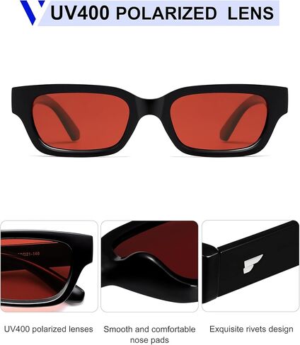 VANLINKER Polarized Trendy Small Skinny Square Cat Eye Sunglasses for Women Retro Vintage Shades VL9846 in Saudi Arabia