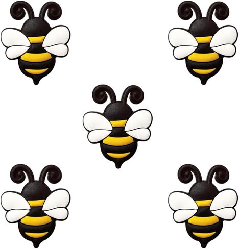 Bee Shoe Charms - Cute Animal Decoration Charms Gift for Boys Kids Teens and Adults - Set of 5 in Saudi Arabia