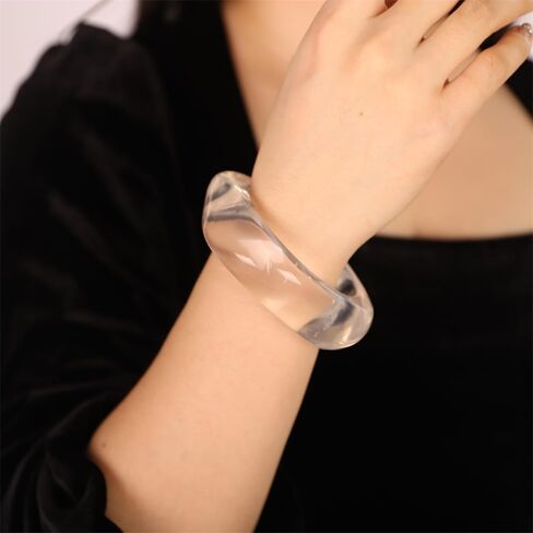 Sither Chunky Acrylic Bracelet for Women Cuff Bangle Bracelet Colorful Irregular Wide Bracelet for Halloween Christmas Gift in Saudi Arabia