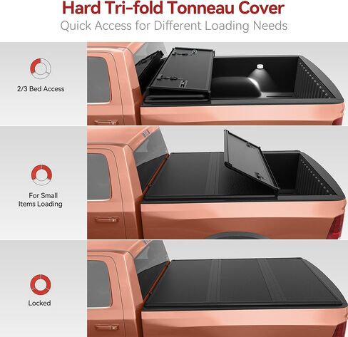 LEDKINGDOMUS Hard Folding Truck Bed Tonneau Cover Fits for Nissan Frontier 2005-2025 5ft Bed (NOT for México) in Saudi Arabia
