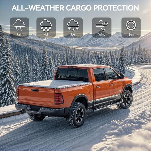 LEDKINGDOMUS Hard Folding Truck Bed Tonneau Cover Fits for Nissan Frontier 2005-2025 5ft Bed (NOT for México) in Saudi Arabia