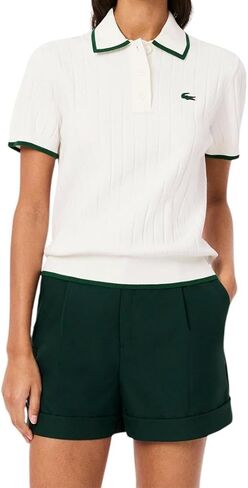 Lacoste Women's Short Sleeved Polo Collar Golf Sweater in Saudi Arabia