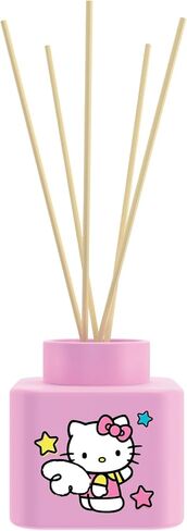 Hello Kitty Halloween Ceramic Reed Diffuser Set – Cinnamon Scent, Includes 120ml Oil & 5 Reed Sticks, Cute Black and Gold Pumpkin Design for Home, Office, or Gift in Kuwait