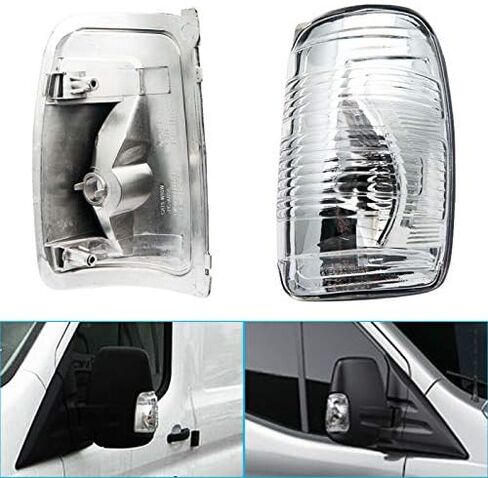 Wing Mirror Indicator Lens Cover - Side Mirror Indicator Lamp Lens Cover Car Wing Mirror Turn Signal Indicator Lens Cover Fit for Transit MK8 2014+(Left + Right) in Saudi Arabia