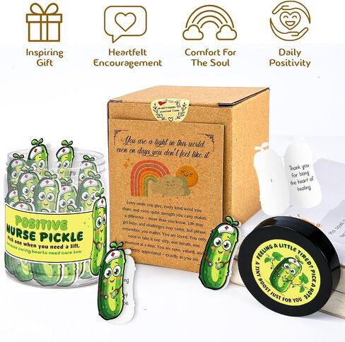 Nurse Appreciation Gifts - Pickle Nursing Gifts - Funny Gift for New Nurse, CNA, RN Nurses - Graduation Giftss, Birthday Present - Decor Jar with 60 Appreciation Cards in Kuwait