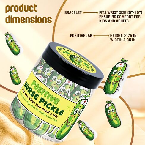 Nurse Appreciation Gifts - Pickle Nursing Gifts - Funny Gift for New Nurse, CNA, RN Nurses - Graduation Giftss, Birthday Present - Decor Jar with 60 Appreciation Cards in Kuwait