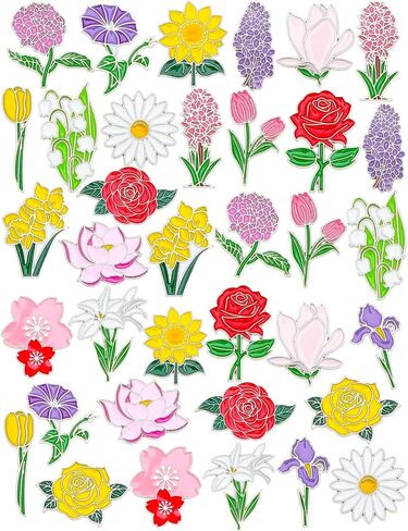 JUNEBRUSHS 36pcs Enamel Pins Bulk for Party Favors Women Girls Clothes Decor Accessories in Kuwait