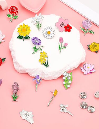 JUNEBRUSHS 36pcs Enamel Pins Bulk for Party Favors Women Girls Clothes Decor Accessories in Kuwait