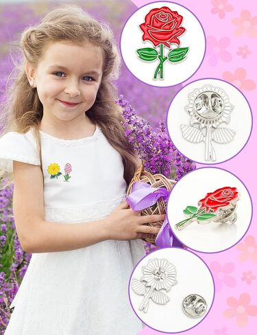 JUNEBRUSHS 36pcs Enamel Pins Bulk for Party Favors Women Girls Clothes Decor Accessories in Kuwait