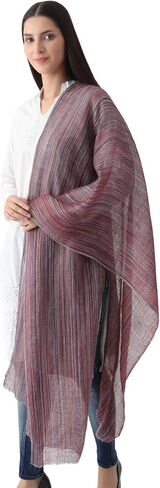 EH 100 ٪ الكتان النقي Scraf ، سرق متعدد الألوان Ikat نسج الكتان الباشمينا التهوية كبيرة in Kuwait