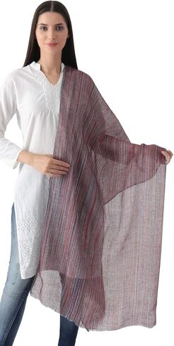 EH 100 ٪ الكتان النقي Scraf ، سرق متعدد الألوان Ikat نسج الكتان الباشمينا التهوية كبيرة in Kuwait