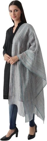 EH 100% Pure Linen scraf, stole multicolor Ikat weave large airy pashmina linen in Kuwait