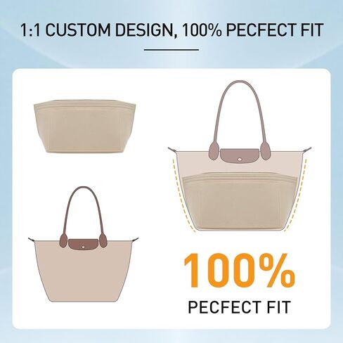 Doxo Longchamp Organizer Isert Bag المتوافق مع حقائب اليد الكبيرة ، منظم محفظة مع حامل الكأس (L ، الأسود) in Kuwait