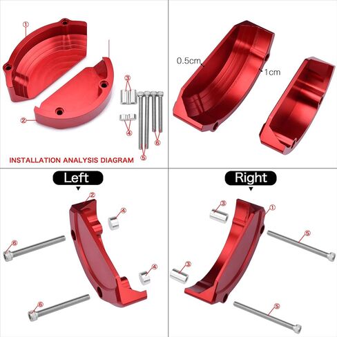 Motorcycle Engine Cover Protection Case Stator Crank Case Cover Compatible with Honda CB1100/EX/RS CB1300SF/ABS CB1300SB/ABS CB1300ST X4/LD (Black) in Saudi Arabia