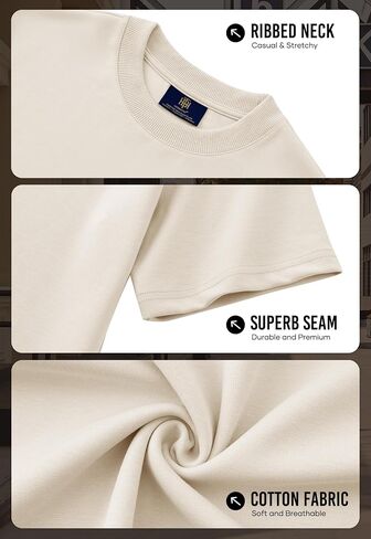 القمصان الضخمة ذات الحجم الثقيل طاقم القطن على الرقبة تمتد أزياء الصيف قمم تي شيرت سميكة (S-XXL) in Kuwait