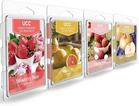 شمع UCC يذوب برائحة قوية، مكعبات تذوب برائحة الصويا الطبيعية الممتازة طويلة الأمد، تارت تذوب الشمع، تذوب الشمع الملون - 4 عبوات in Kuwait