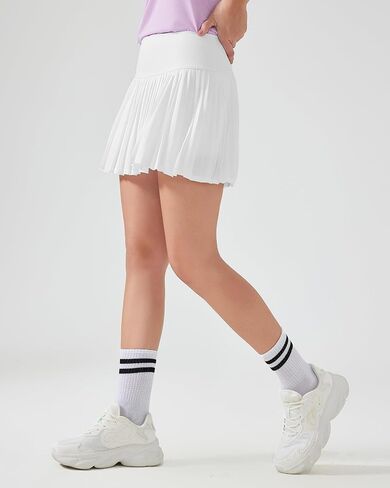 Tennis Skirts for Women High Waisted Pleated Athletic Skirt with Shorts Tummy Control A Line Golf Skort with Pockets in Saudi Arabia