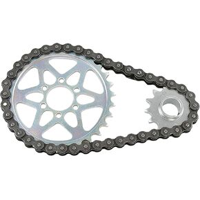 Drive Sprocket Chain Combo,Gear Chain Set for Surron Light Bee X,Segway X160/260,420 Chain 30 13 Tooth Rear Front Sprocket,Chain Sprocket Conversion Kit for Modified Dirt Bike and Replacement