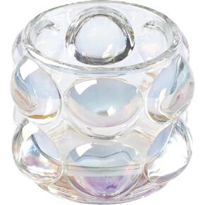 Karma, Lucia Hobnail Short Votive, Tea Lights Candle Holder, Glass Votive Candle Holders for Table Decorations, Baby Shower, Birthday Party, Weddings and Home Decor, Iridescent