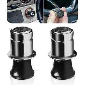 2 PCS Car Cigarette Lighter, 12V with Safety Fast Heating Plug Insulating Ceramic Ring, Cylindrical Pop-Out Cigarette Lighter Plug Replacement, Universal for Most Cars Trucks (Multicolored)