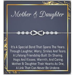 Mother Daughter Bracelet, Christmas Gifts for Mom from Daughter, Daughter Birthday Gifts, Daughter Gifts from Mom, Mom Jewelry, Mom Bracelet for Women, To My Daughter Sentimental Gift