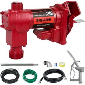 Fuel Transfer Pump 20GPM High Flow, 12V Heavy Duty Fuel Pump for Gasoline Diesel Kerosene, Ethanol Blends, Methanol Blends, and Biodiesel