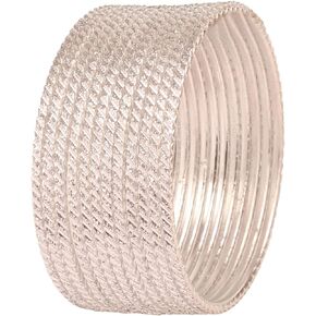 Touchstone "Golden Or Silver Bangle Collection. Indian Bollywood Pretty Cut Work Designer Jewelry Bangle Bracelets. in Gold Or Sliver Tone for Women.