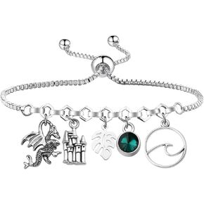WSNANG Wings Fire Book Lover Gift Wings Fire Darkstalker Bracelet Dragon Tribes Gifts for Dragon Lovers Fantasy Dragon Gift