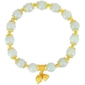 Zmanyijew Natural Jade Bamboo Beaded Bercelet Bracelet New Chinese Jade للنساء