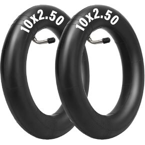 LOTFancy 10x2.50 الأنبوب الداخلي ، 2 حزمة أنابيب سكوتر داخلية مع زاوية الصمام ، استبدال أنبوب سكوتر كهربائي 10 بوصة