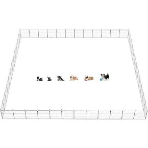 FXW MiniPaws Dog Playpen مصمم للجراء/الكلاب الصغيرة، قلم للكلاب قابل للتوسيع للاستخدام الداخلي/الخارجي، 24 بوصة 8 لوحات