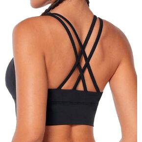 Sunzel Sunzfly Sports Bra for Women ، Scoop Neck Crisscross Back Pated Low Impact Bras Tops for Workout Yoga Gym