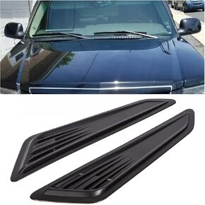 ECOTRIC Hood Vent Scoop Cover Compatible with 2016-2022 Chevy CAMARO 1LT LT RS Bonnet Air Vent Inlet Decoration SS Style Black 2Pcs