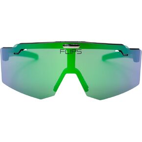 Flip Up Athletic Sunglasses – UV400 Mirrored Retro Sport Visor Shades for Baseball, Pickleball, Cycling in Kuwait