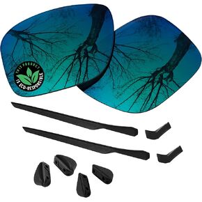 Raydi Polycarbonate Replacement Lenses & Rubber Kits for Oakley Mainlink XL OO9264 Sunglasses
