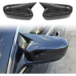 for 8th Gen Honda Accord 2008 2009 2010 2011 2012 Ox Horn Side Rear View Mirror Cover Side Rear View Mirror Guard Cover Exterior Accessories 2PCS-without Turn Signal(Carbon Fiber)