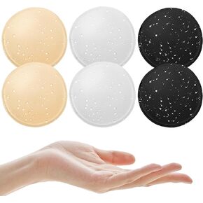 Waterproof Swimsuit Bra Pad Inserts 3 Pairs,Round Sewn Padded Bathing Suit Insert for Swimsuits Sport Bikini