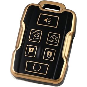 غطاء مفتاح FOB لـ CHEVY GMC: 6 أزرار مفتاح FOB CASE FIT لـ CHEVY TAHOE Suburban GMC YUKON XL DENALI 2015 2015 2017 2018 2019 2020 丨 TPU Remote Key Key Key FOB CASE M3N-32333100 (Black)