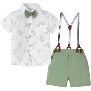 Zoerea Boy Cloths Kids Suital Suction Summer Shirt Shirt & Shorts Gentleman Outfit 2 قطعة ملابس المجموعة 5-10Y
