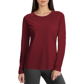 SMENG Women's Cotton Long Sleeve Workout Shirts Basic Tops UPF 50+ Sun Protection T-Shirts Athletic Crewneck Clothing