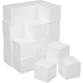 Crafare 4 Pack Craft Foam Blocks 6x6x6inch Polystyrene Brick Square for Arts School Projects Sculptures Floral Arrangements Modeling and Centerpieces