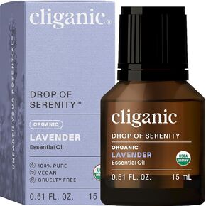 Cliganic Organic Lavender Essential Oil, 0.51 FZ