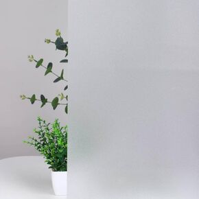 Yizhi Pure Frosted Glass Window Film Decorative 15.8 "× 118" ، فيلم خصوصية نافذة الحمام المقاومة للملاء