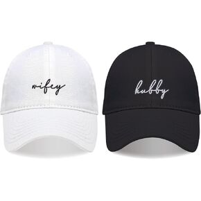 Mr and Mrs Hat Bridal Shower Gifts for Bride,Newlyweds Honeymoon Wedding Gifts Adjustable Baseball Cap