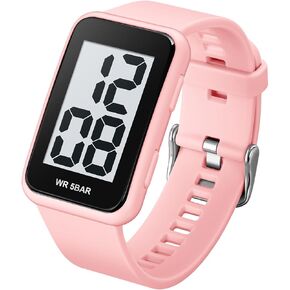 Extra Large Numbers Black Watch for Men, Waterproof Mens Digital Watch Womens Men's Wrist Watches for Elderly Men Women