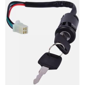 MRS Taotao 4 Wires Ignition Key Switch مع 2 مفتاحين لـ 50cc 70cc 90cc 110cc 125cc 150cc 200cc 250cc الصينية ATV الدراجة الترابية Quadao Taotao Apollo Sunl Baja Peace BMX وغيرها من العلامات التجارية الصينية الصينية الأخرى