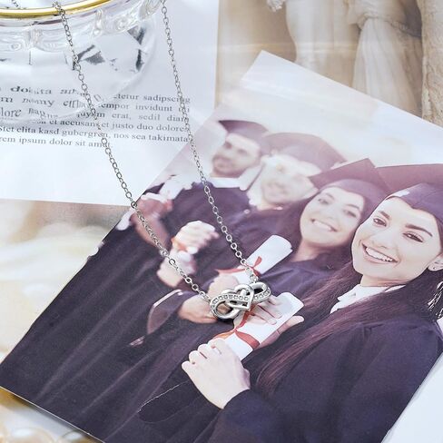 Graduation Gifts for Her - 14K White Gold Plated Graduation Necklaces for Women 2025 Graduation Gifts College Graduation Gifts for Her Women Daughter Granddaughter Niece Gifts in Saudi Arabia