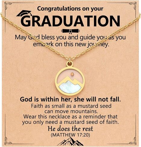 Christian Happy Graduation Gifts-Mustard Seed Necklace Religious Graduation Gifts for Girls Women Her in Kuwait